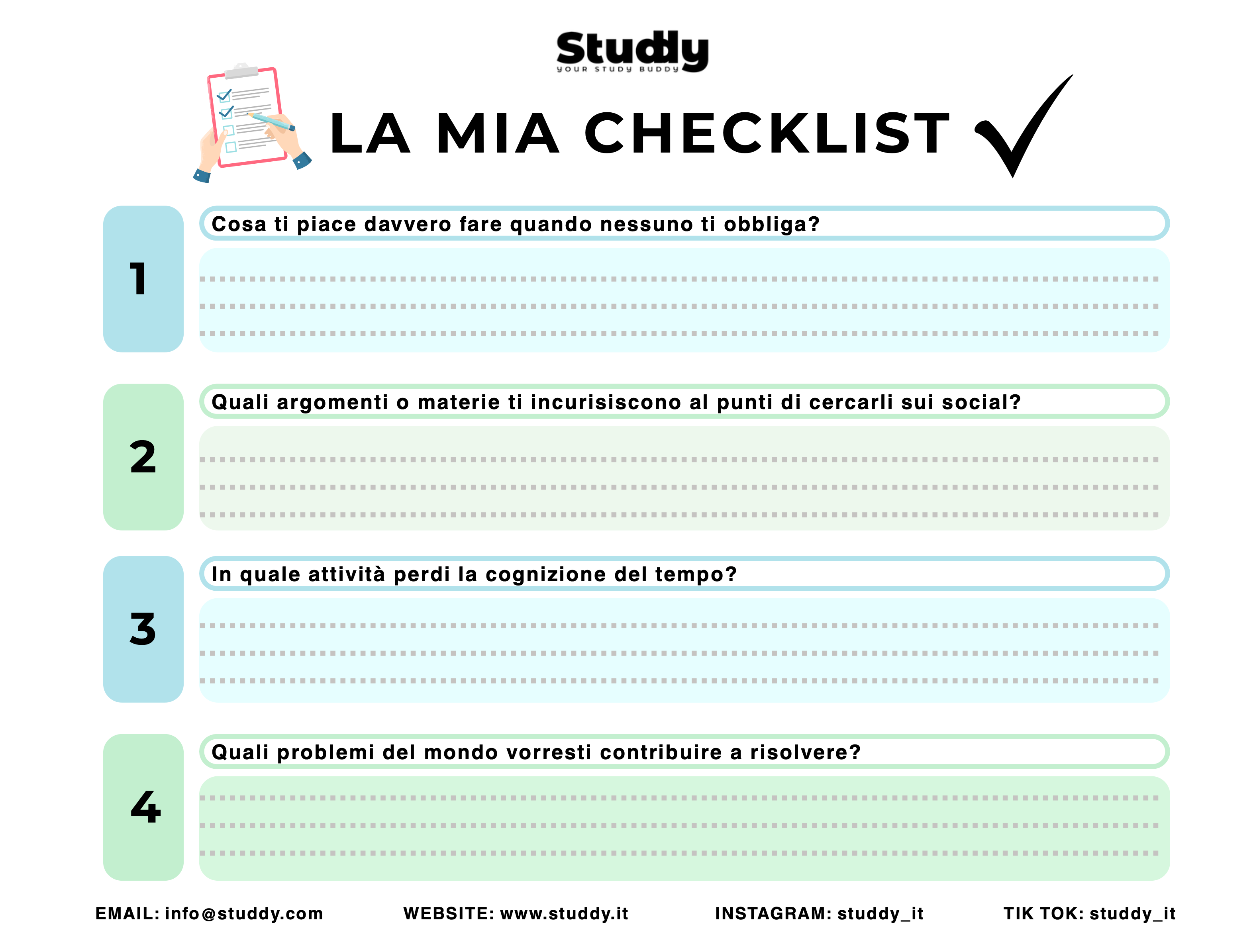 Checklist Interessi